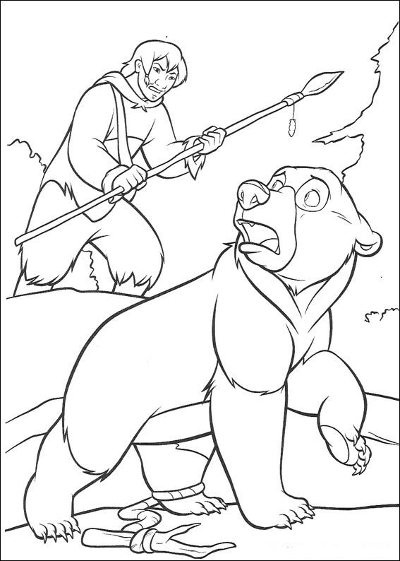 Coloriage a imprimer freres des ours la course poursuite gratuit et